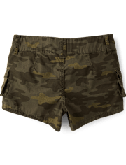 Tween Girls Camo Shortie Cargo Shorts