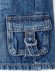 Tween Girls Denim Cargo Skort