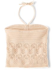 Tween Girls Crochet Halter Top