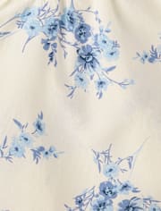 Tween Girls Floral Smocked Romper