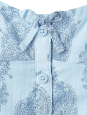 Tween Girls Paisley Button Tank Dress