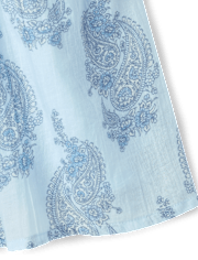 Tween Girls Paisley Button Tank Dress