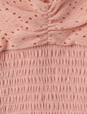 Tween Girls Textured Eyelet 2-Piece Outfit Set