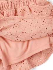 Tween Girls Textured Eyelet 2-Piece Outfit Set