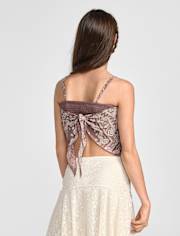 Tween Girls Textured Bandana Tank Top