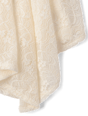 Tween Girls Lace Midi Hanky Hem Skirt