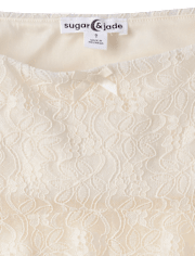 Tween Girls Lace Midi Hanky Hem Skirt