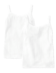 Camisola con ribete de picot para niña, paquete de 2