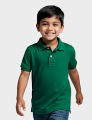 Polo de piqué de uniforme para niños