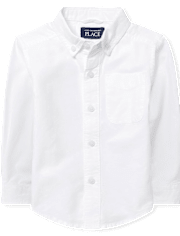 Camisa con botones Oxford uniforme para bebés y niños pequeños