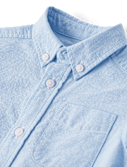 Chemise Oxford boutonnée uniforme pour bébé et tout-petit garçon