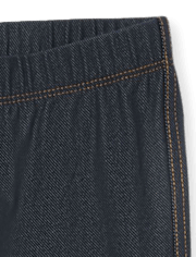 Girls Regular Faux Denim Leggings