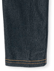 Girls Faux Denim Capri Leggings