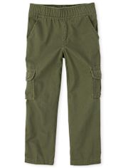 Boys Pull On Cargo Pants - Husky