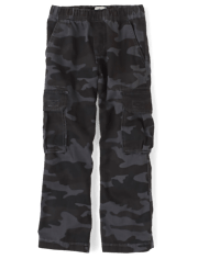 Boys Pull On Cargo Pants - Husky