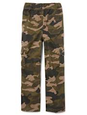 Boys Pull On Cargo Pants - Husky