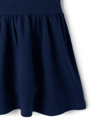Vestido polo de piqué de uniforme para niñas pequeñas