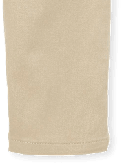 Toddler Girls Uniform Ruffle Stretch Skinny Chino Pants