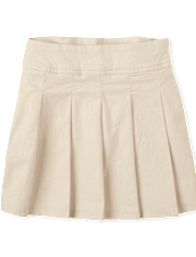 Girls Uniform Stretch Pleated Skort