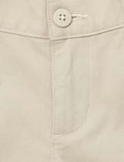 Girls Uniform Woven Chino Shorts | The Children's Place - BISQUIT