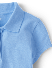Girls Uniform Soft Stretch Pique Polo