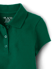 Girls Uniform Soft Stretch Pique Polo