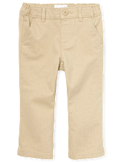 Toddler Girls Uniform Stretch Bootcut Chino Pants
