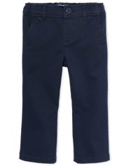 Pantalones chinos con corte de bota de uniforme para niñas pequeñas