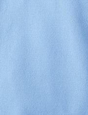 Polo d'uniforme en piqué à volants pour toute-petite fille