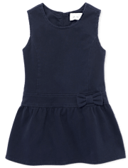 Toddler Girls Uniform Bow Jumper