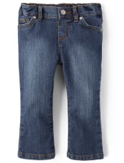 Baby And Toddler Girls Stretch Bootcut Jeans