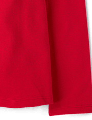 Polo de piqué con volantes de manga larga uniforme para niñas