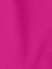 Polo de piqué con volantes de uniforme para niñas