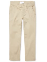 Girls Uniform Stretch Bootcut Chino Pants - Slim