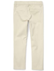 Girls Uniform Stretch Bootcut Chino Pants - Slim