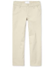 Girls Uniform Stretch Bootcut Chino Pants - Slim