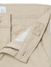 Pantalones chinos ajustados elásticos uniformes para niñas - Plus