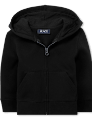 Sweat à capuche zippé uniforme unisexe pour tout-petit