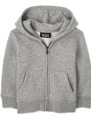 Sweat à capuche zippé uniforme unisexe pour tout-petit