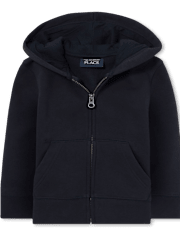 Sweat à capuche zippé uniforme unisexe pour tout-petit