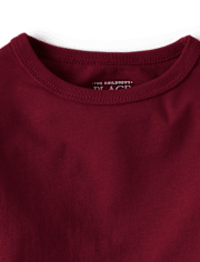 Camiseta básica con capas de uniforme para bebés y niños pequeños