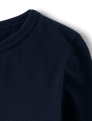 Camiseta básica con capas de uniforme para bebés y niños pequeños