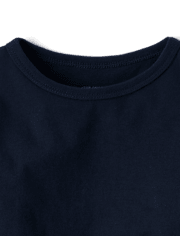 Camiseta básica con capas de uniforme para bebés y niños pequeños