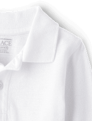 Polo de piqué de manga larga uniforme para bebés y niños pequeños