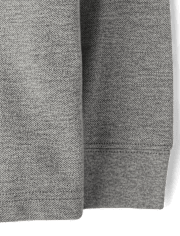 Polo de piqué de manga larga uniforme para bebés y niños pequeños