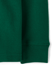 Polo de piqué de manga larga uniforme para bebés y niños pequeños
