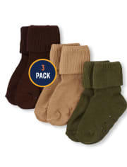 Unisex Baby And Toddler Triple Roll Socks 3-Pack