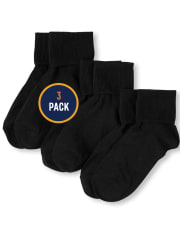 Pack de 3 calcetines con puños giratorios para niñas