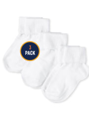 Girls Turn Cuff Socks 3-Pack