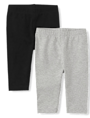 Baby And Toddler Girls Capri Leggings 2-Pack